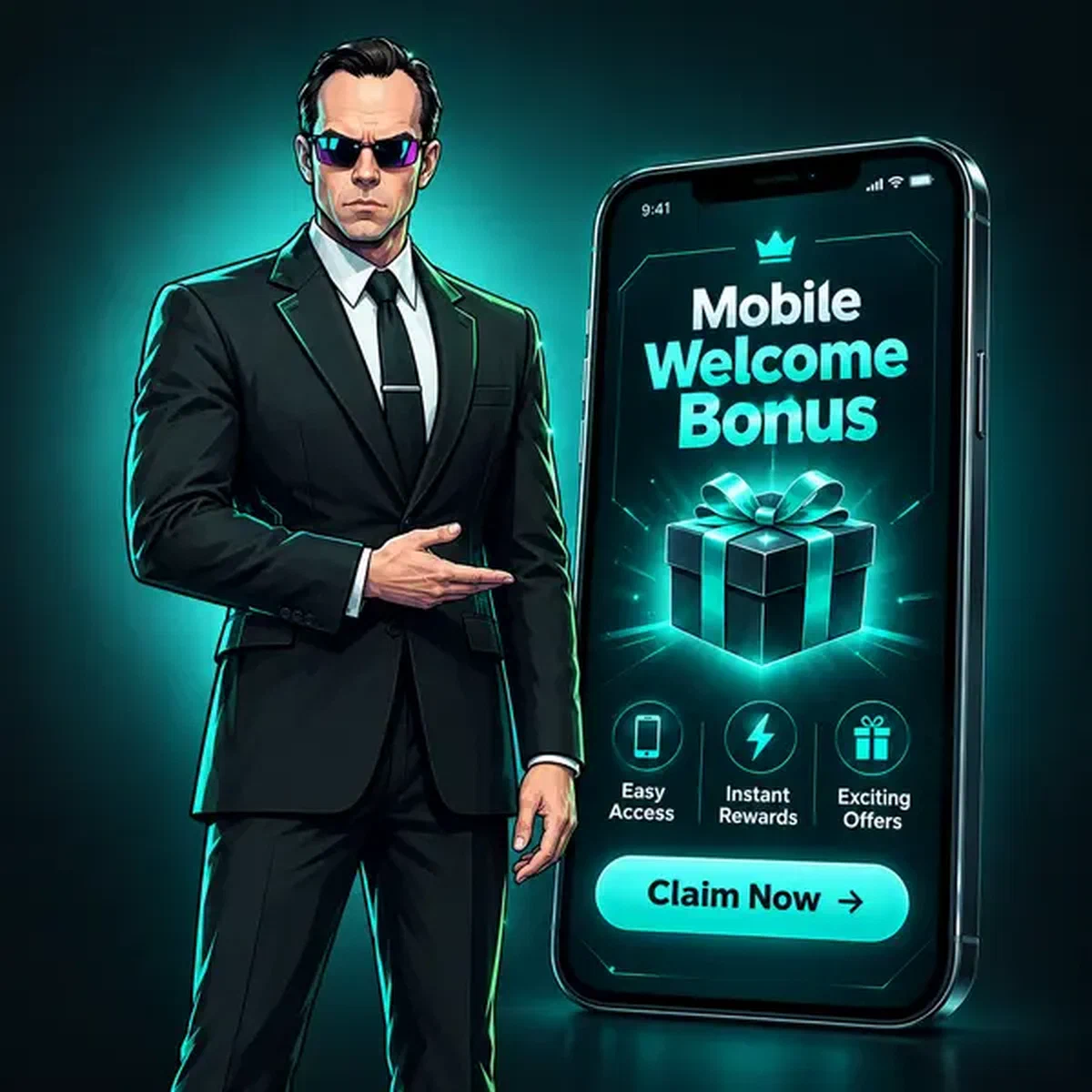Supervisor profesional presentando bonos de app móvil en Bono de Bienvenida Móvil y Recompensas Instantáneas